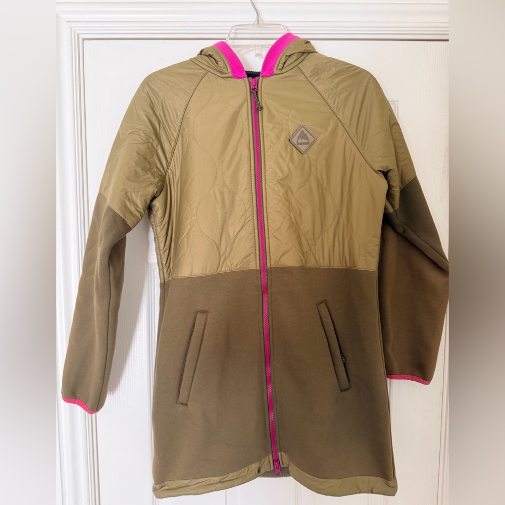 Burton Two-Tone Green and Pink Puffer Jacket